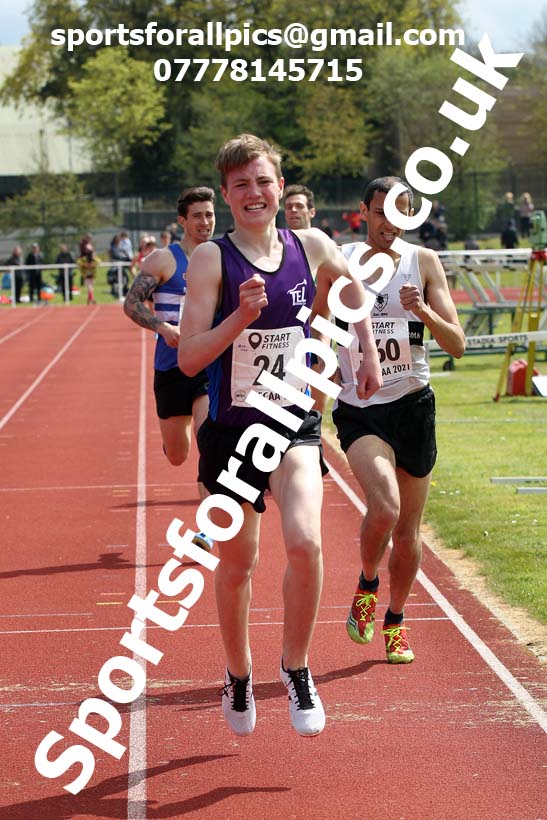 1500 metres, 2021 NECAA Middlesbrough Open Meting, Sunday, May 9th. Photo: David T. Hewitson/Sports for All Pics